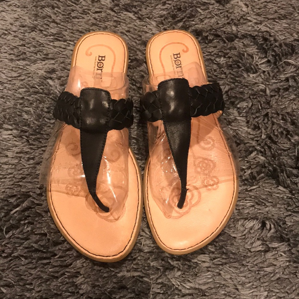 Born braided flip flops